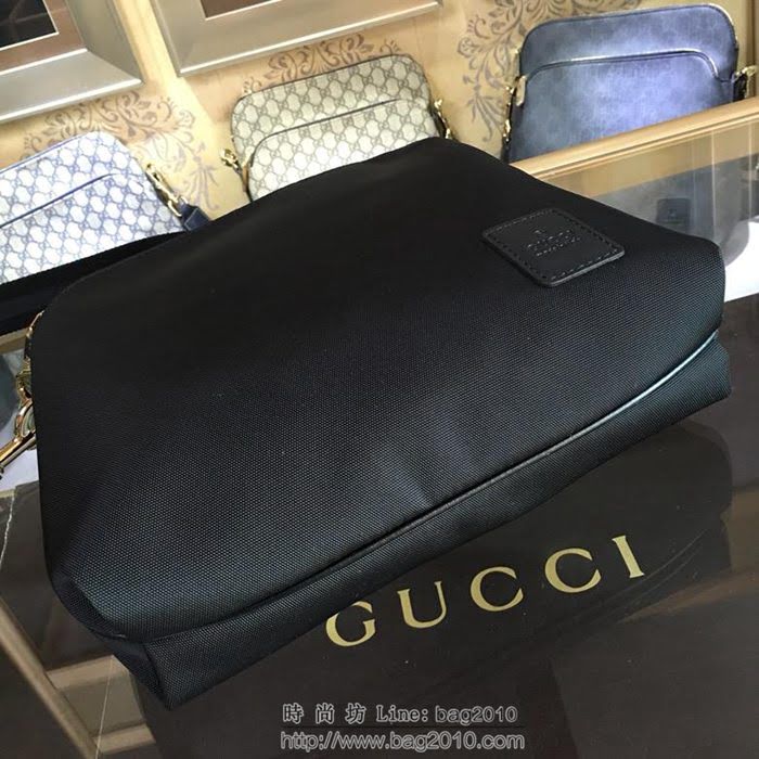 GUCCI 古馳男包 新款 854364 黑色雙G花紋 高級帆布 Gucci單肩郵差包